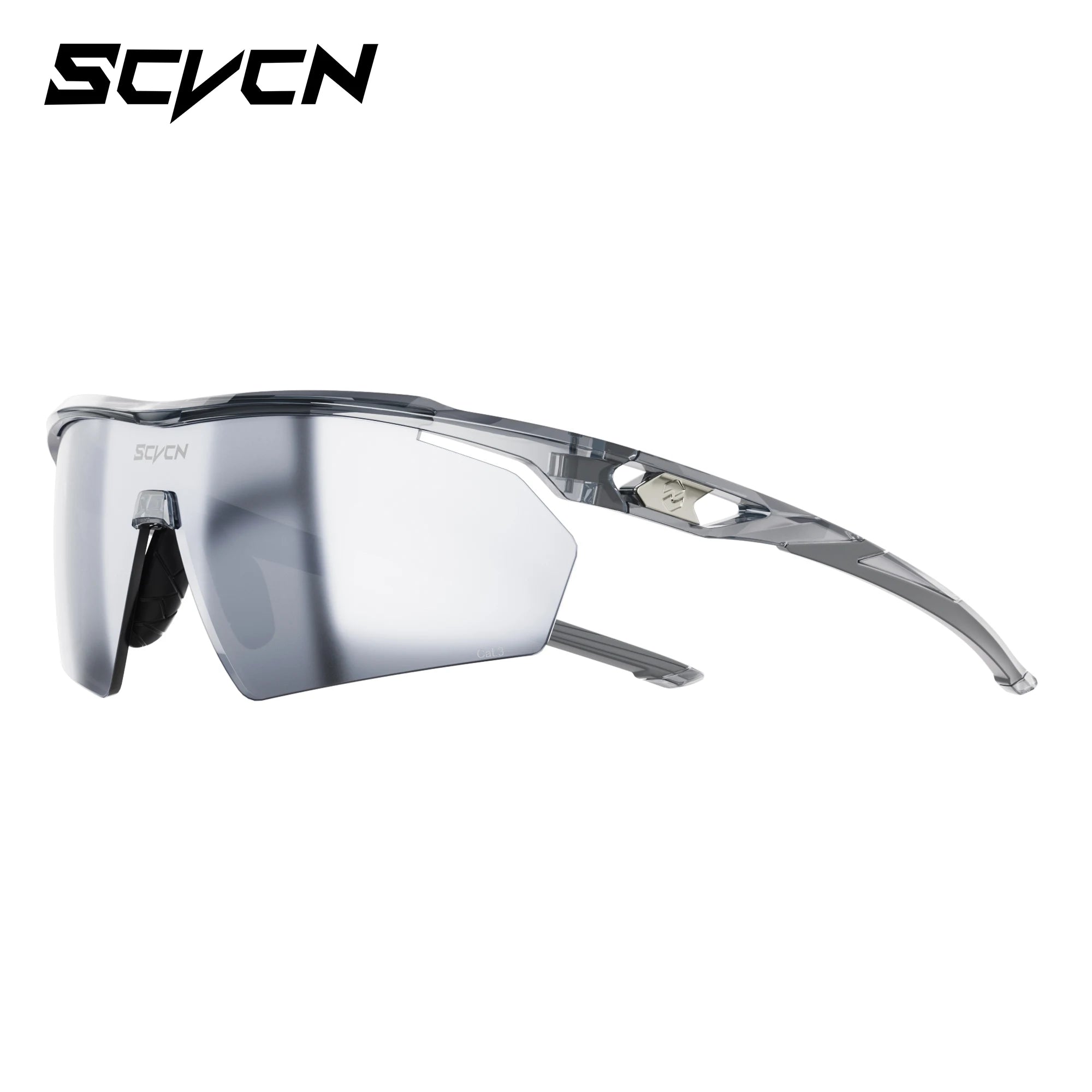 Scvcn Photochromic Hiking Sunglasses UV400 Outdoor Sports Trendy Design Cycling Running Baseball Glasses Lightweight Eyewear