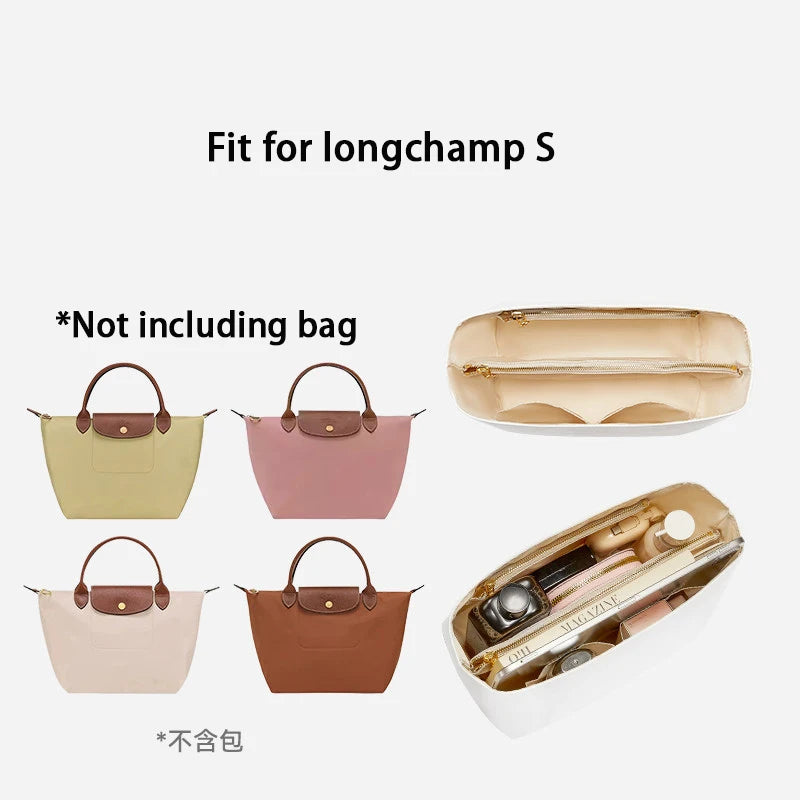 Dupont Paper Waterproof Bag Organizer Water Cap Layer Design For Longchamp S Size Felt/nylon Inner Insert Bag Lightweight Neat