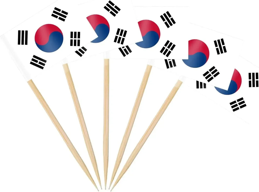 Brazil Flag Toothpick Flags Picks, 100Pcs Small Tiny Brazil Cupcake Toppers Stick Flags National Day, Birthday Party Decorations