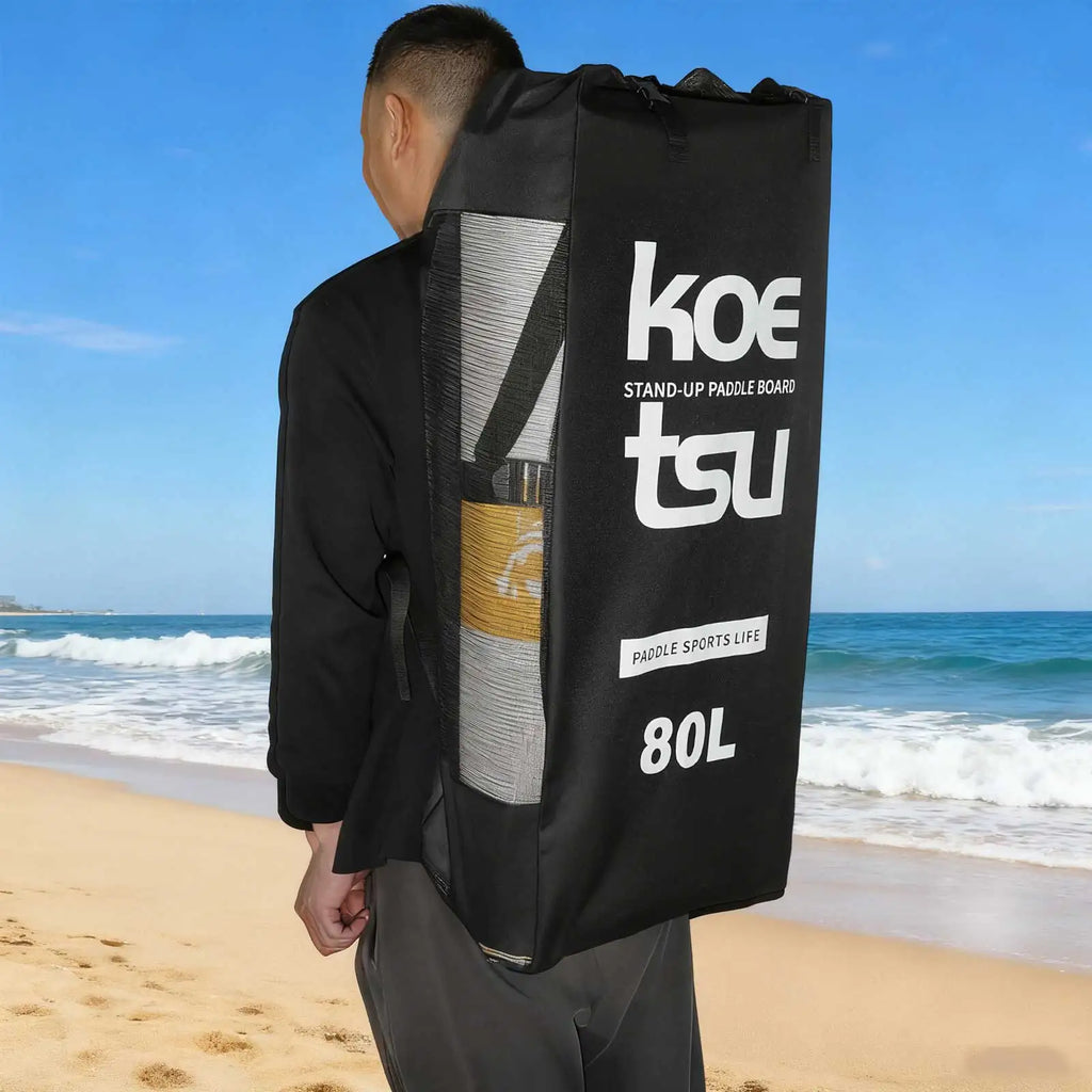 80L Premium Inflatable Paddle Board Bag, SUP Kayak Bag Travel Backpack Large Capacity Storage Bag Made from 600D Oxford Cloth