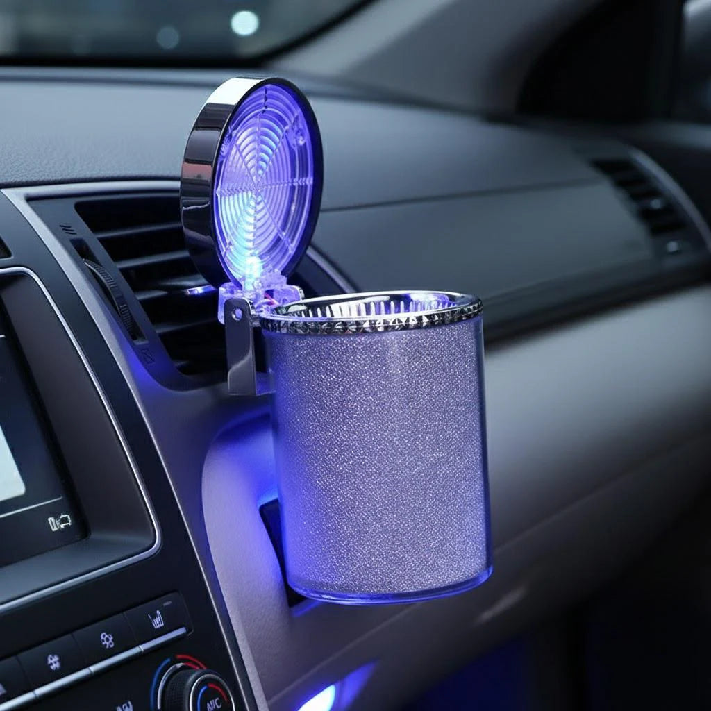 Portable LED Smokeless Ashtray Car Cigarette Lighter Cup Holder Auto Accessories Car Interior Clean Air Purifier
