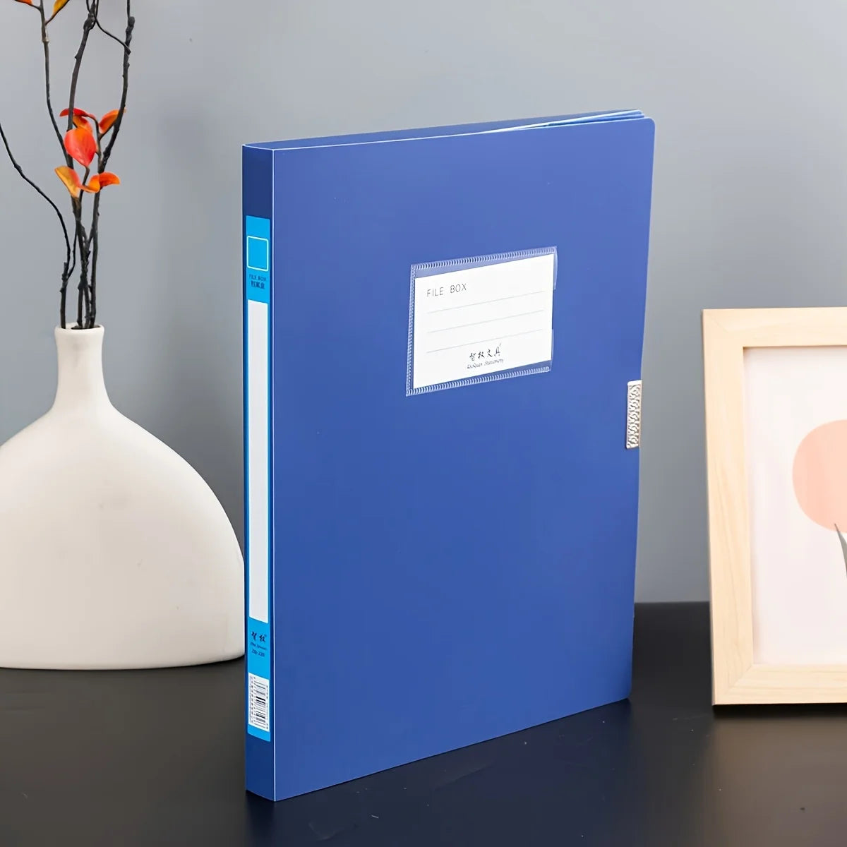 1pcs Foldable A4 File Folders, Large Capacity PP Document Storage Boxes, Suitable for Office, School, Back to School Season