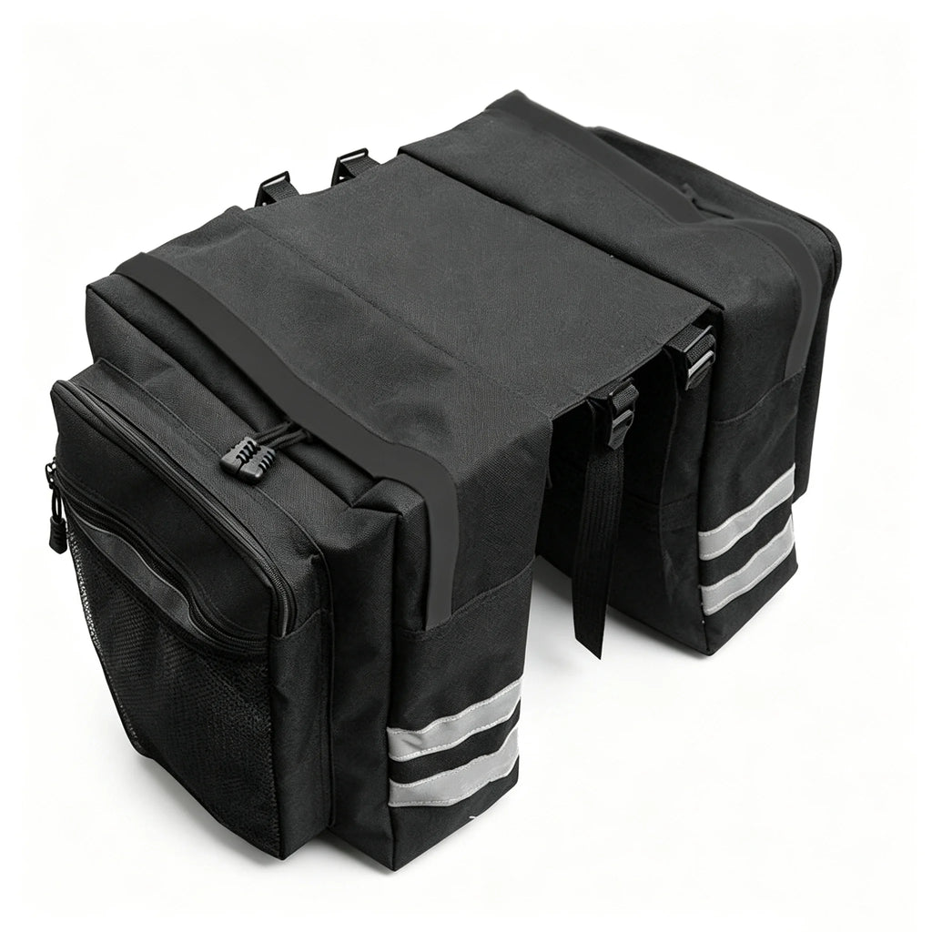 Bicycle Rear Rack Bag Waterproof Double-Sided Large Capacity Bike Trunk Pannier Storage for MTB Road Cycling Commuting