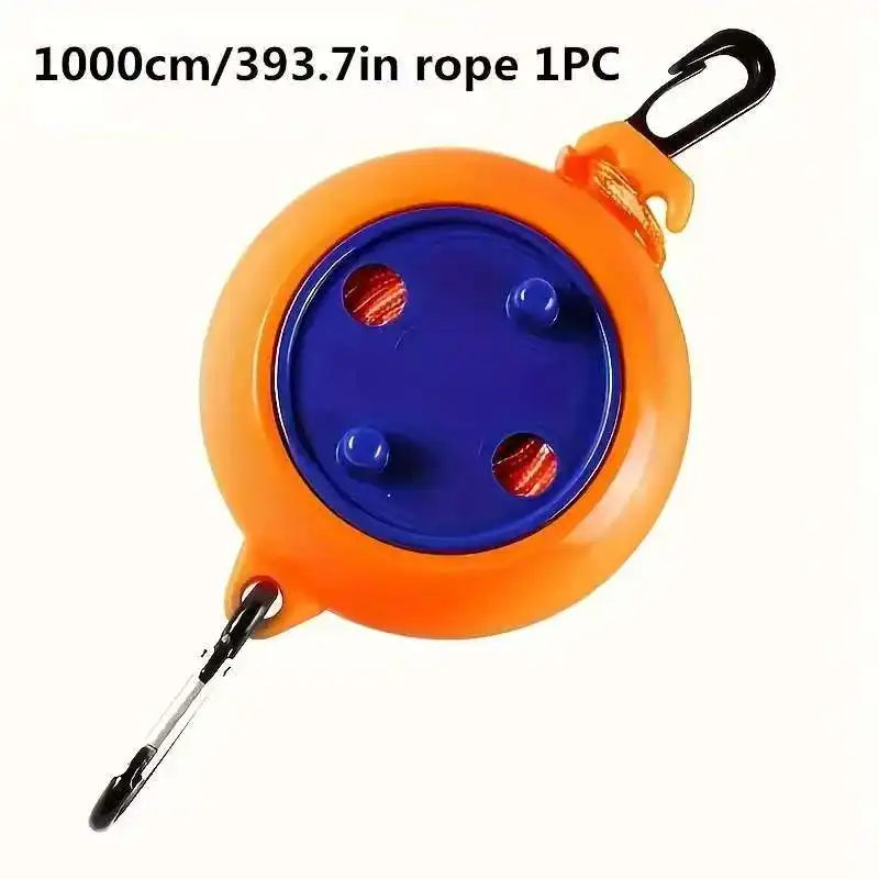 10M/32.8ft Retractable Clothesline Portable Travel Clothing Laundry Rope Camping Household Accessories for Hanging Quilt Blanket