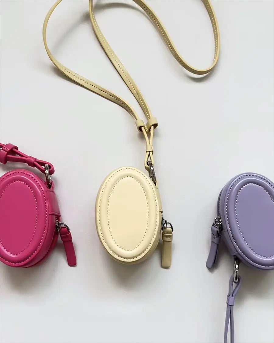 Round box jewelry bag, niche design, versatile crossbody baginsNeck-hanging decorative waist bag, lipstick key bag, earphone bag
