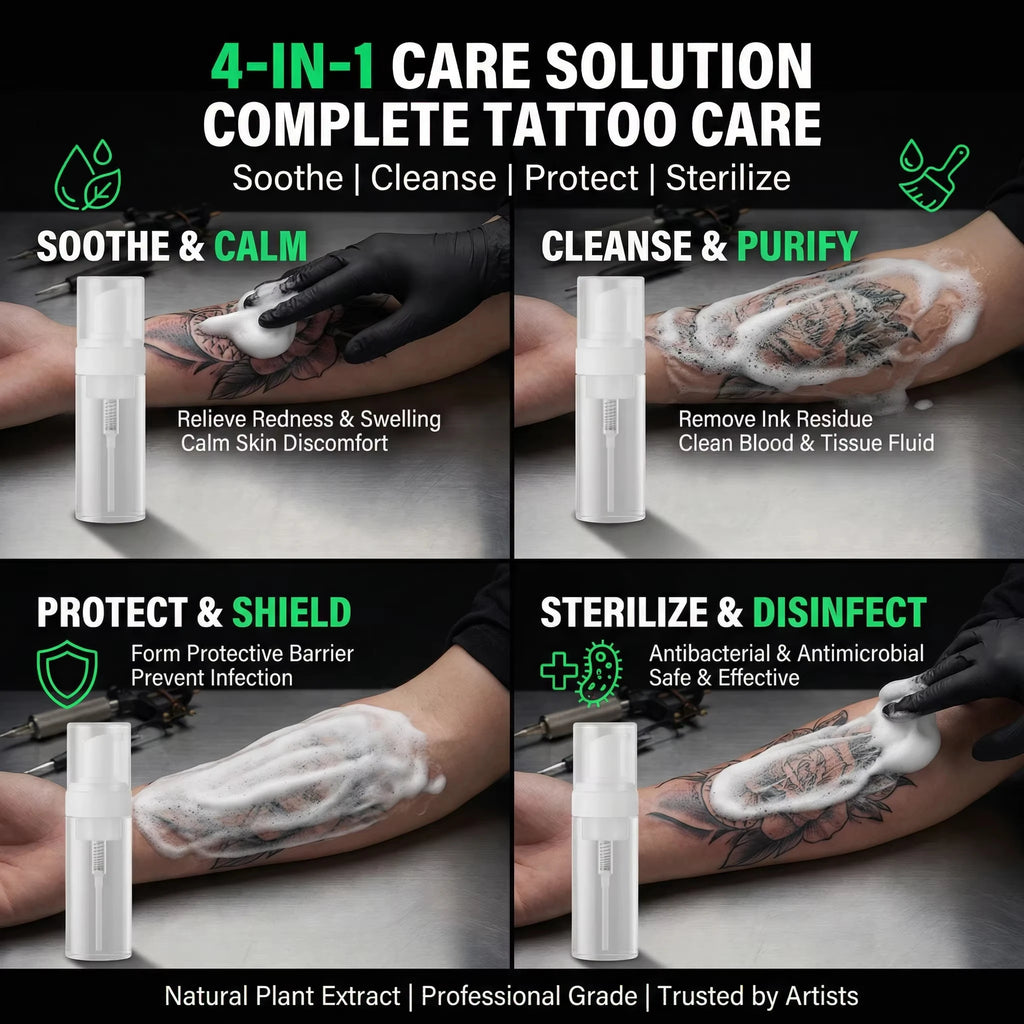 30/120ml Ultra Concentrated Green Tattoo Soap , Tattoo Soap Tattoo Supplies for Tattoos Piercings, Clean Skin Equipment