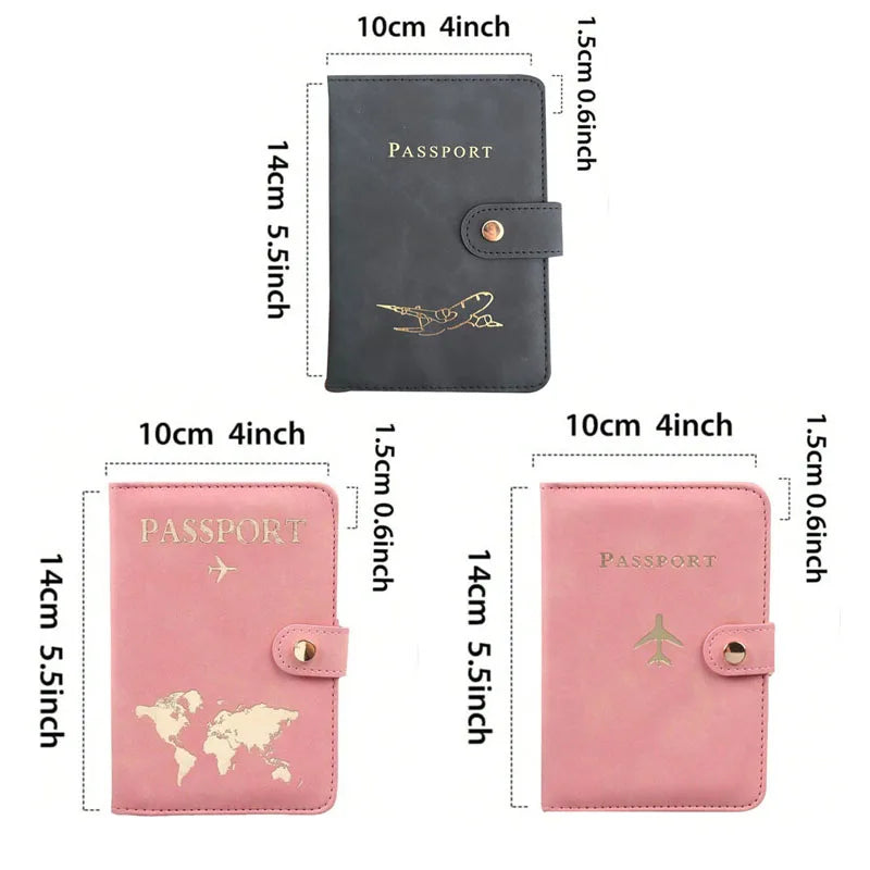 Passport Case Vintage Leather Pattern Passports Holder Women Man ID Bank Credit Card Organizer Storage Case/Travel Accessories