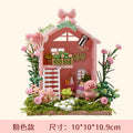 Kawaii Fairy House Craft Kit with LED Lights DIY Miniature Scene 3D Assembly Craft Model for Shelf Decor Christmas Birthday Gift