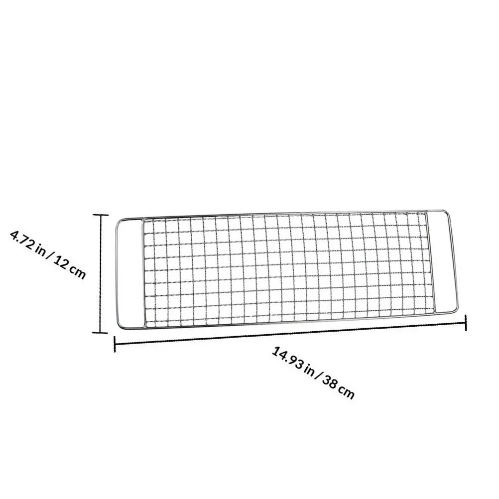 3Pcs Stainless Steel Bbq Rack Set High Temp Resistant Non Rust Cooking Grid for Barbecue Grill Outdoor Picnic Camp Cooking Tool