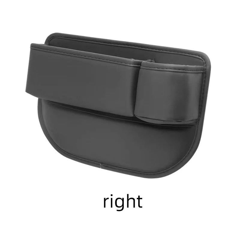 Universal Car Seat Gap Organizer Storage Box Multifunction Leather Crevice Side Storage Pocket Wallet Keys Card with Cup Holder