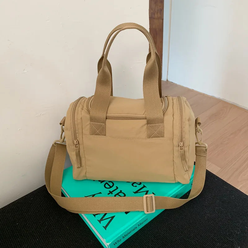 Large Capacity Commuting Crossbody Bags for Women Yoga Sports Shoulder Handle Bag Textured Casual and Versatile Bags for Travel