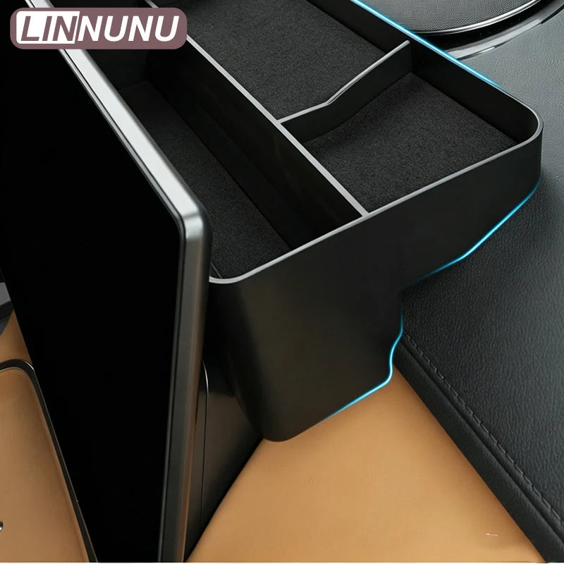 LINNUNU Car Storage Box Behind Dashboard Screen For Geely STARRAY EM-i EX5 EM-i 2026 Galaxy Starship 7 Tray Interior Accessories