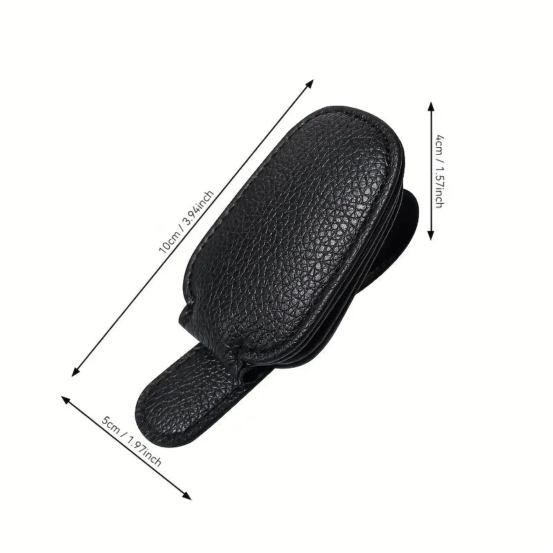 1pc Universal Car Sun Visor Glasses Clip, PVC Material, Auto Eyeglasses Holder, Vehicle Interior Accessories, Eyewear Storage Br