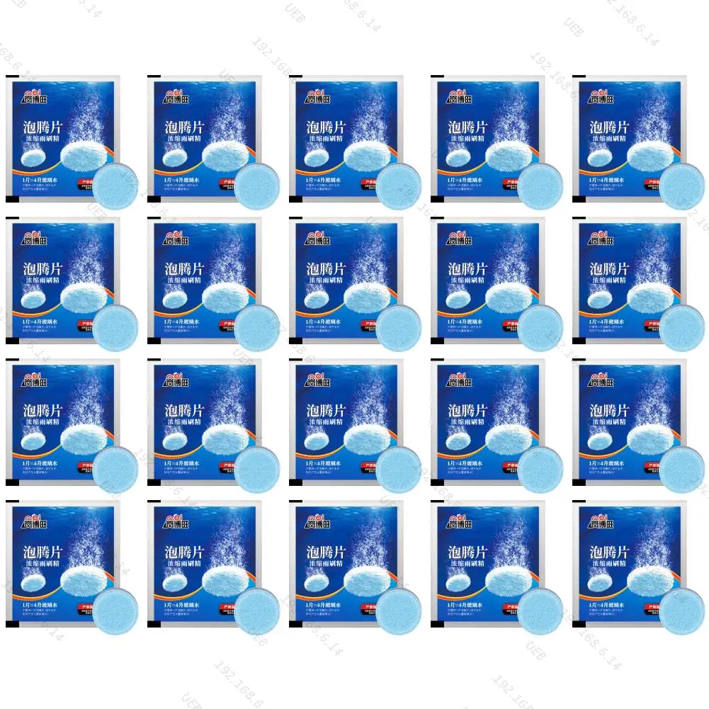 Effervescent Tablets Cleaning Auto Wiper Glass Solid Cleaning Concentrated Tablets Detergent Car Windshield Glass Solid Cleaner