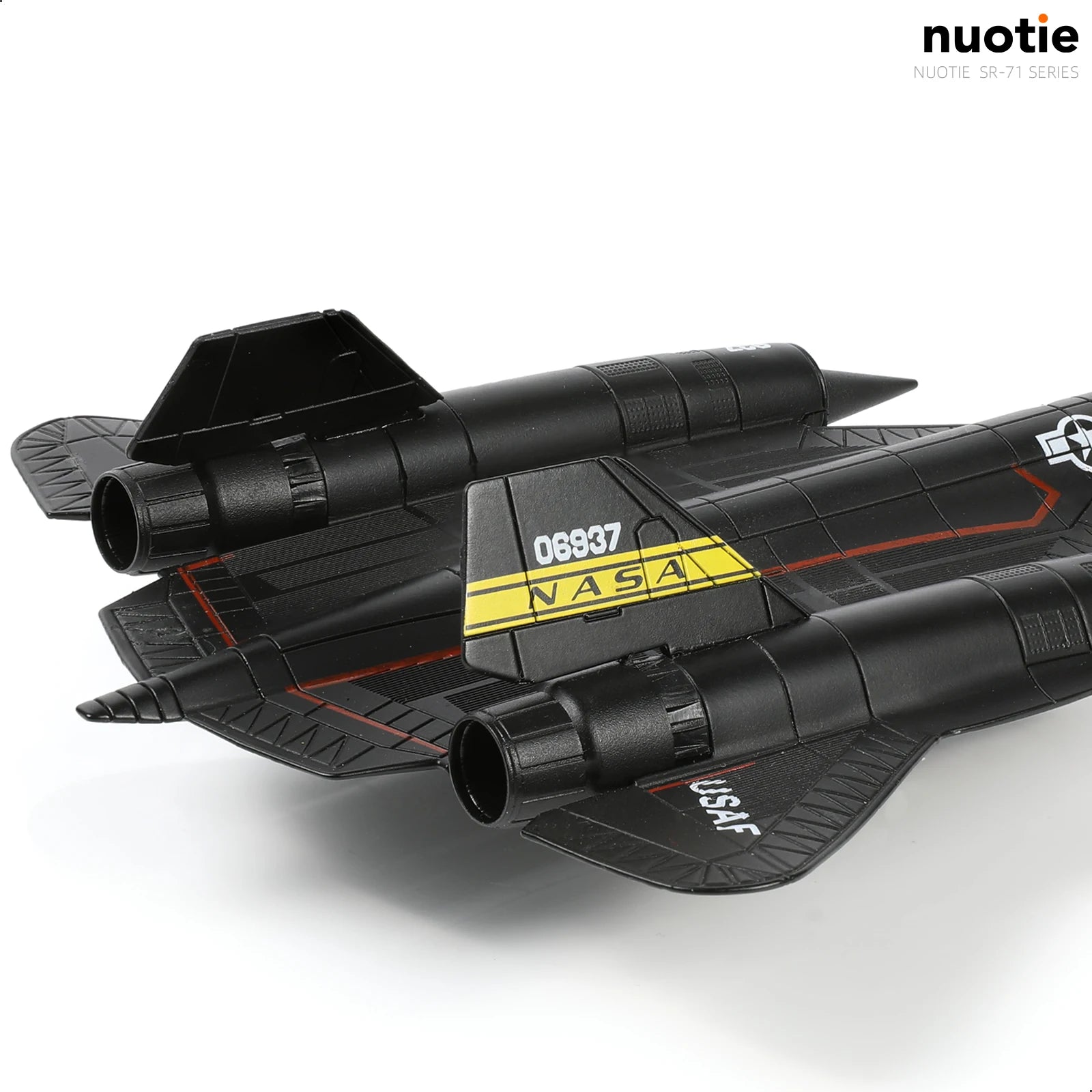 NUOTIE 1/144 SR-71 Blackbird Diecast Metal Pre-Build Military Aircraft Model Display Collection Gift