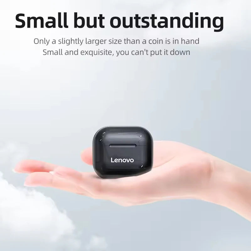 Original Lenovo LP40 Bluetooth Earphone 5.0 Immersive Sound HIFI TWS With Microphone Touch Control For Long Standby Time Motion