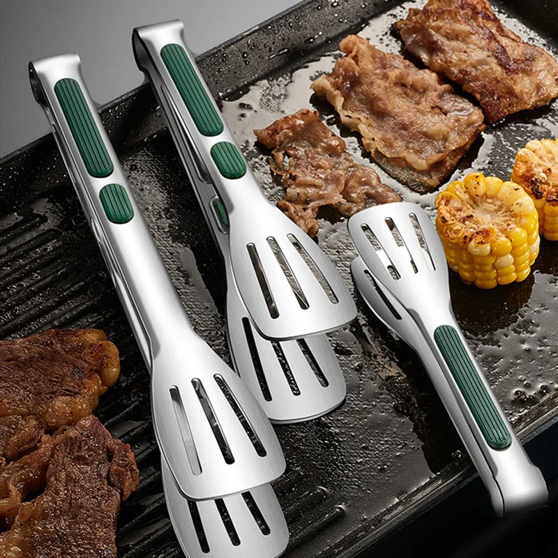 304 Stainless Steel Food Tongs-Multipurpose Grilling Barbecue Kitchen Utility Tongs for Cooking,Serving Searing Meat,Vegetables
