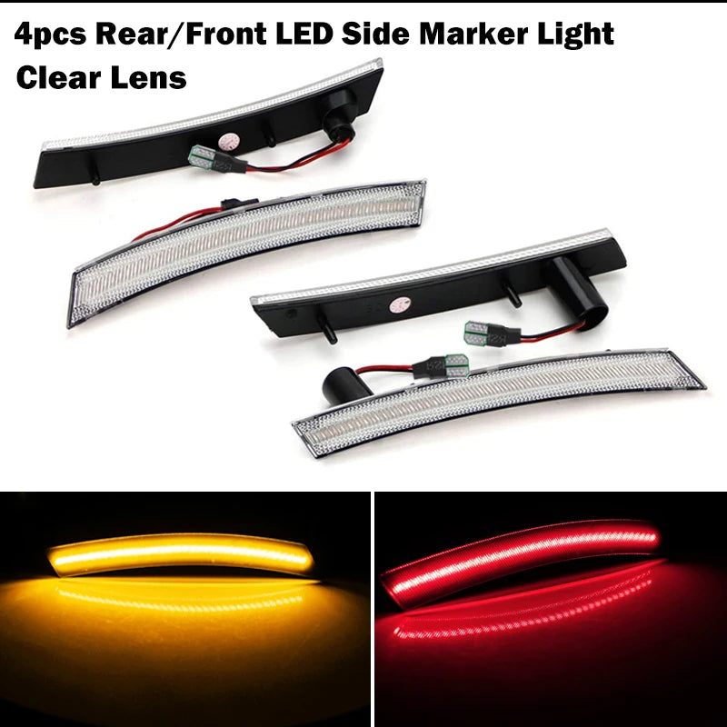 Car Front / Rear LED Side Marker Lights For MINI Cooper R50 R52 R53 2002-2008 Turn Signal Light Parking Light Fender Flare Light
