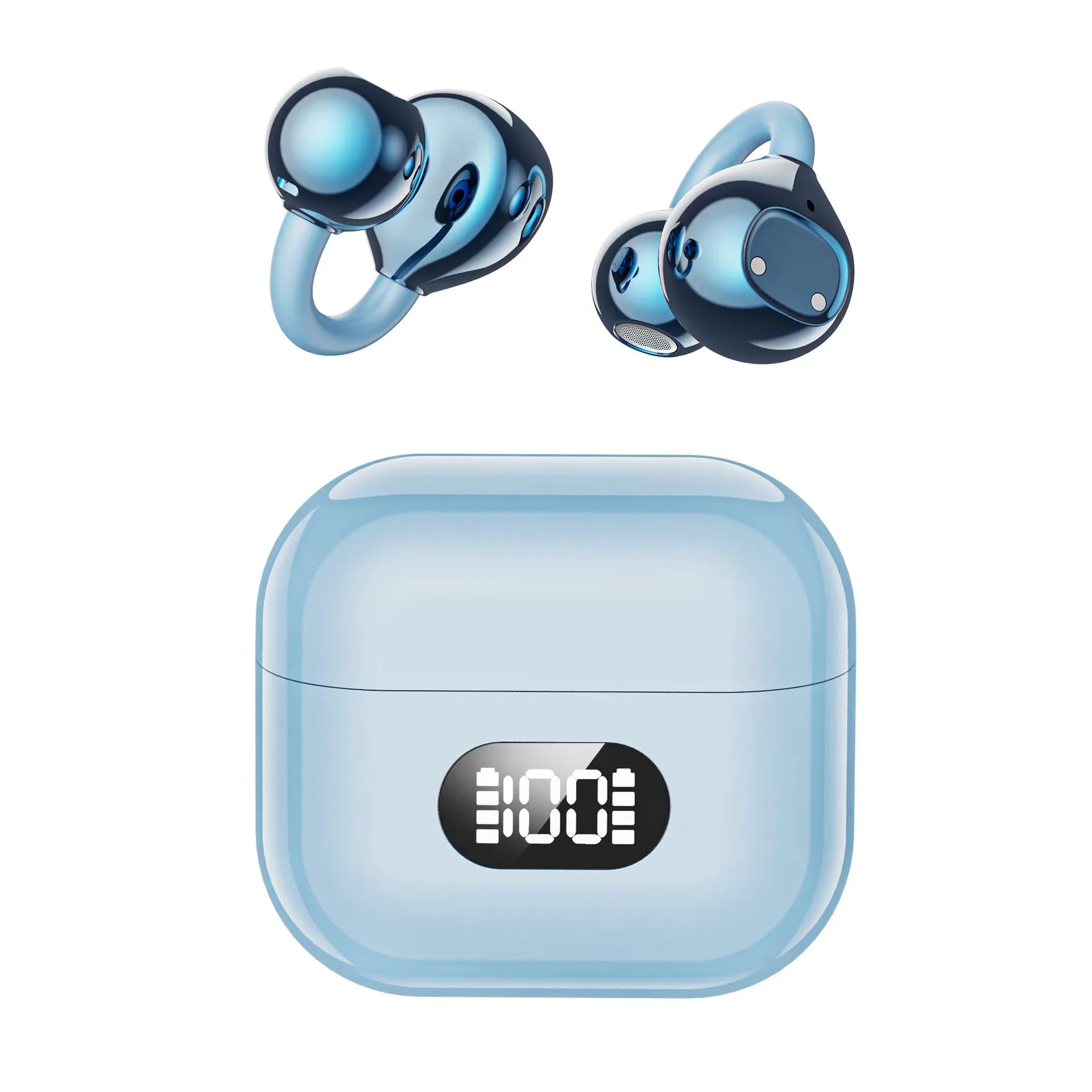 Portable Ear Clip Style Open Ear Earbuds Wireless Bluetooth Stereo Audio Clear HD Calls Touch ControlledHeadphones for Sports