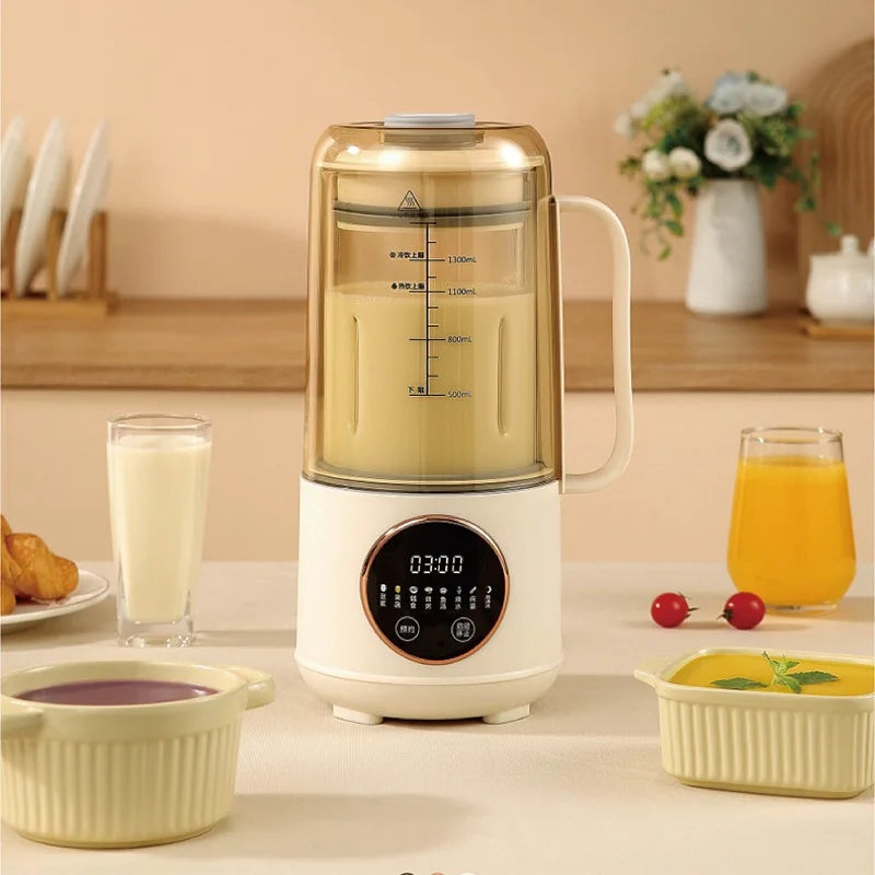 1.5L Soy Milk Machine Multifunctional Wall Breaker Appointment Auto Rice Paste Machine 8-Blade Knife Blender Home Electric Juice