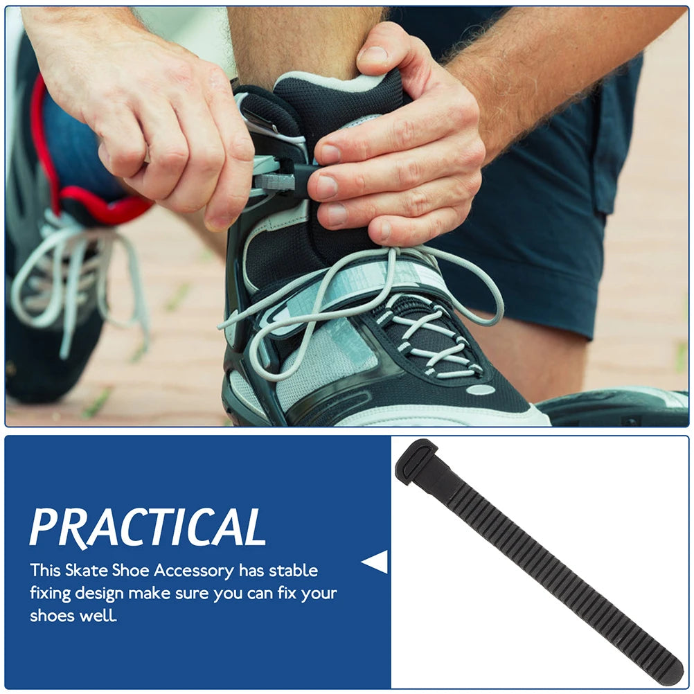 4 Pcs Speed Skate Buckle Strap PVC Universal Roller Shoes Straps Adjustable Replacement Accessories For Skating Shoe