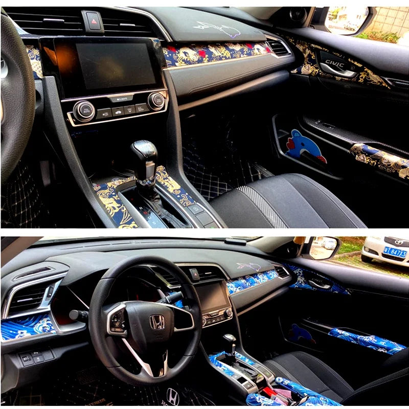 JDM Japanese Style Cotton DIY Automotive Interior Sticker 50*150cm Self-adhesive Tape Adhesive Wind Cloth Car Interior New