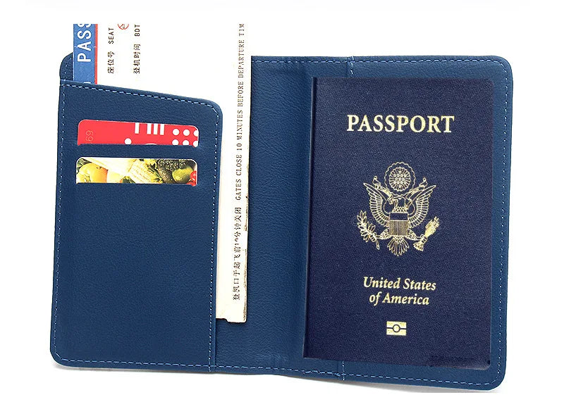 Retro Passport Covers Luggage Tag Pu Leather Passport Case Luggage Tags Travel Passport Organizer ID Card Holder