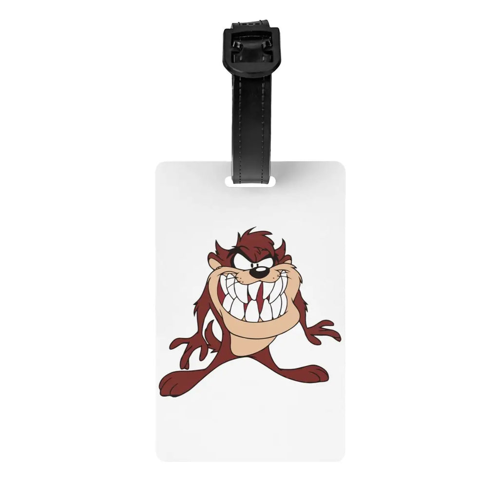 Custom Cartoon Anime Taz Tasmanians Devils Luggage Tag Travel Bag Suitcase Privacy Cover ID Label
