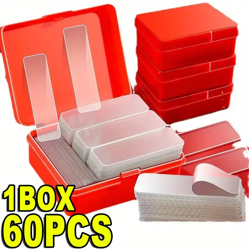 No Trace Reusable Square Adhesive Tape Removable Transparent Wall Mount Sticker Double Sided Adhesive Tape