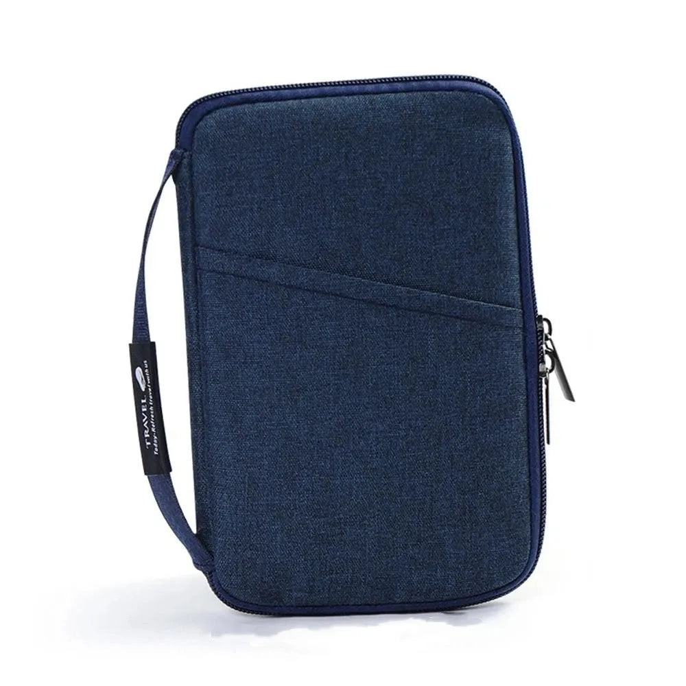 Travel Accessories Travel Wallet OX Cloth Ticket Holder Family Passport Holder Zipper Passport Protective Cover Document Case