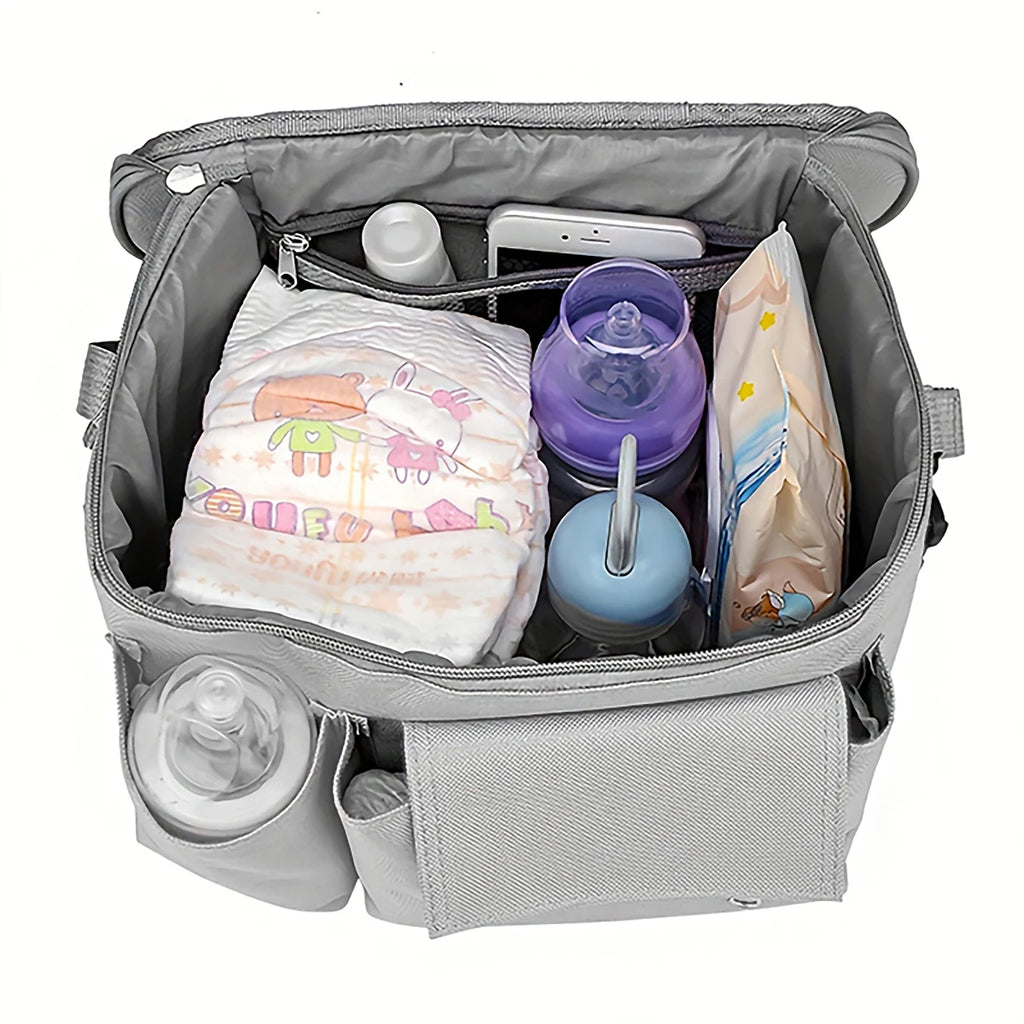Baby Stroller Storage and Storage Bag Multifunctional Large Capacity Stroller Hanging Bag Fashionable Single Shoulder Mommy Bag