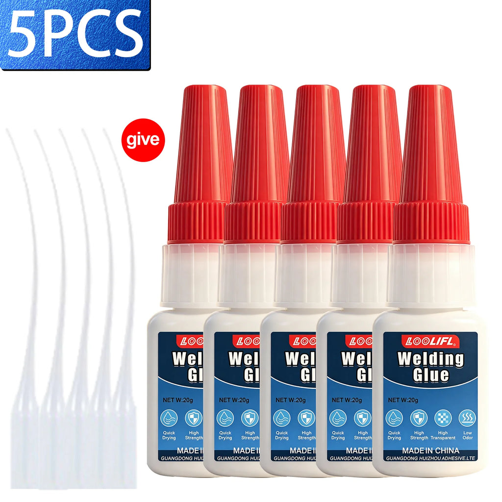 1-7Pc Brand-new Super Glue High Strength Universal Welding Glue Instant Adhesive Fast Drying For Repair Metal Plastic Bond Tools