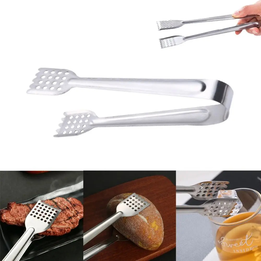 Salad Stainless Steel Serving Tongs BBQ Food Tongs Barbecue Tongs Food Clip Cooking Tongs
