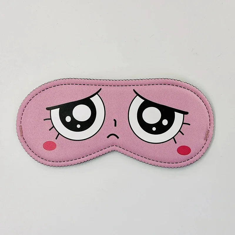 Cute Cartoon Sleep Mask Light Blocking Comfort Concave Eye Blindfold Soft Travel Sleeping Eye Mask for Women Men