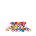 New Jelly Rainbow Love Bead Bag Hand Woven Bag Women's Dopamine Heart Cross Bag Mini