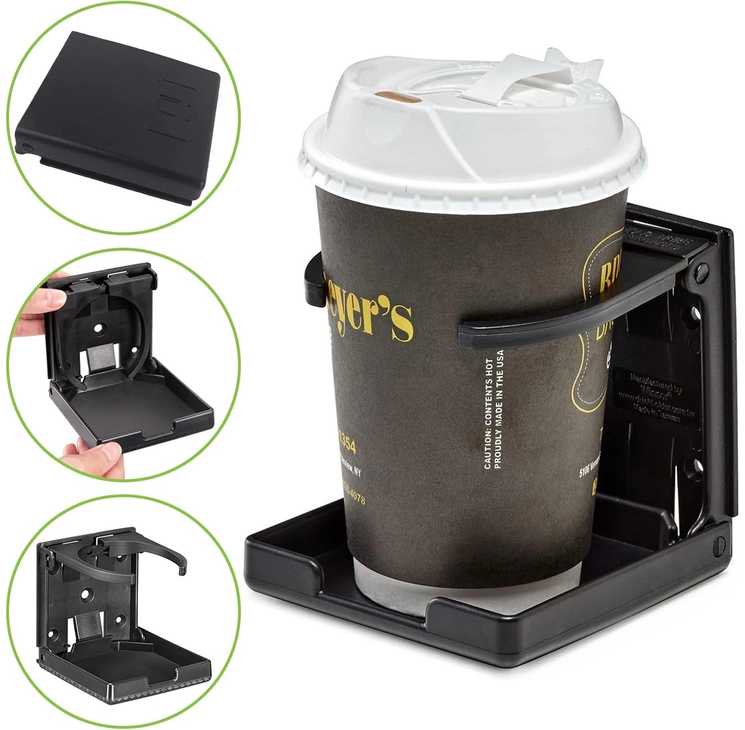 2 Pcs Cup Holder Adjustable Folding Cup Drink Can Bottle Holder Stand Mount For Car Auto Boat Truck RV Van Fishing Box