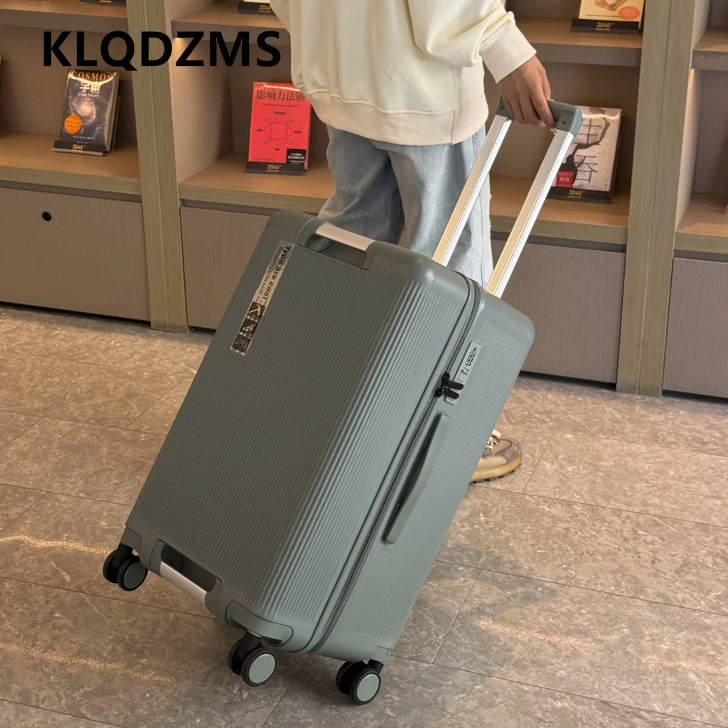 KLQDZMS Men's Suitcase ABS+PC Boarding Box 20"22"24"26 Inch Large Capacity Trolley Case Women's Business Rolling Luggage
