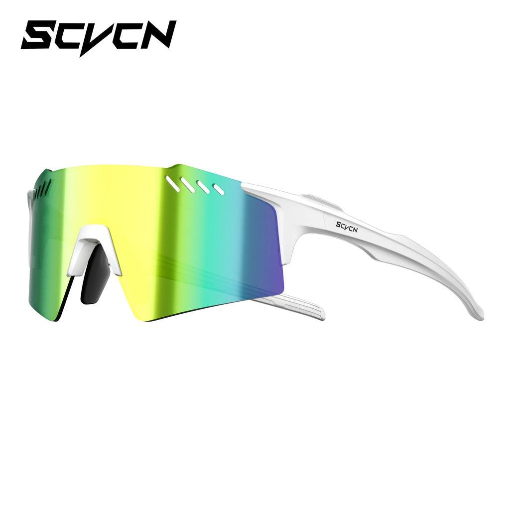 SCVCN Hiking Eyewear Fashion Rimless Cycling Glasss Outdoor Sports Running Drving Sunglasses for Men Goggles Mtb Bicycle 1 Lens