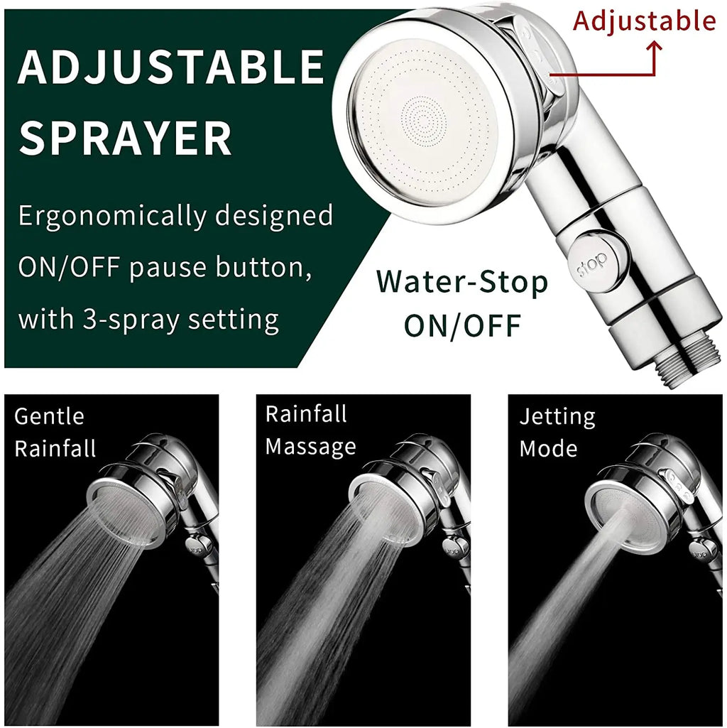 Shower Faucet Set Hose Handheld Shower Head Spray Tap Extender Sprayer Sink Booster Shower Bathroom Hair Washing Artifact Faucet