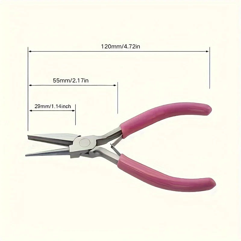 5-inch professional round concave pliers, used for jewelry making mini precision wire loop tools, ideal DIY manual tools