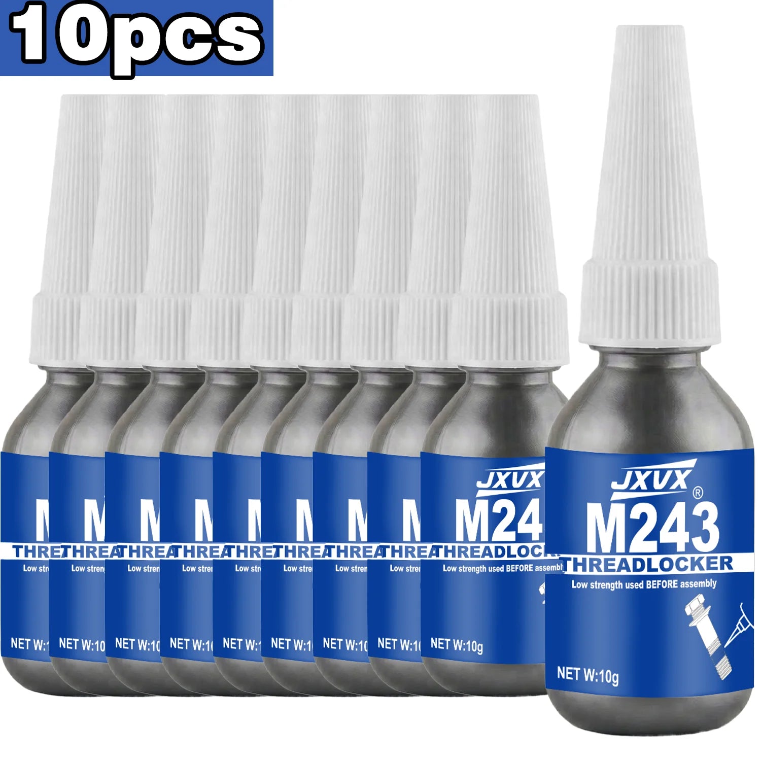 Blue Threadlocker 243 Nut and Bolt Fixer,Threadlocker Airtight Sealing Fixer Fasteners Anaerobic Glue for Metal,Screw Adhesive,A