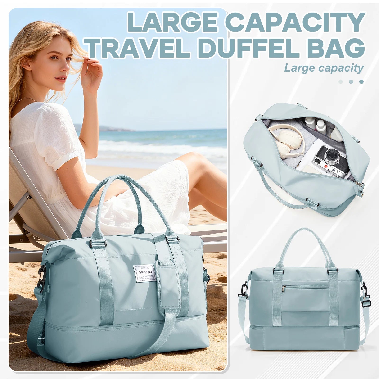 Sports Bag, Hand Luggage Travel Bag Weekender Backpack, Hospital Clinical Birth Bag For Women, Carry on Luggage,Travel Bag Large