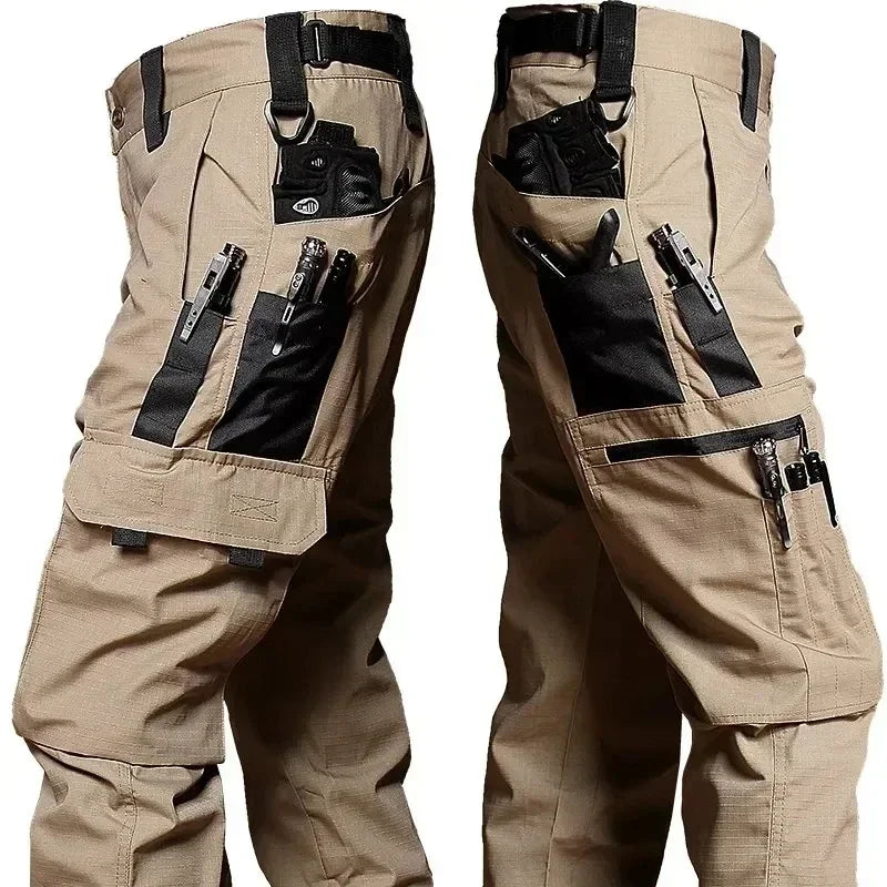 Tactical Pants Big Multi-pocket Men New Work Cargo Pants Spring Autumn Waterproof  Ripstop Hiking Trousers Loose Brand Joggers