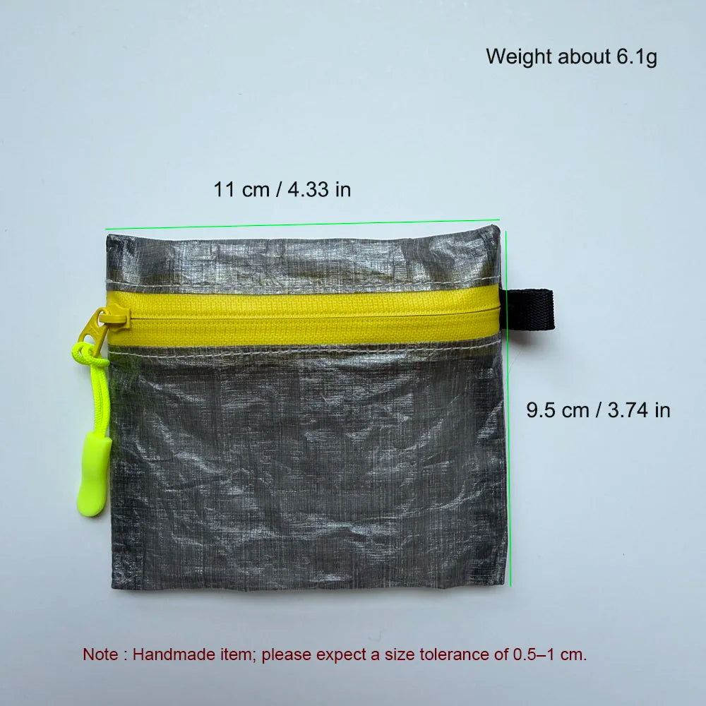 DCF Mini Storage Bag Ultralight YKK Zipper Pouch Coin Wallet Outdoor Camping Hiking Waterproof Orgainizer Sack For Earphone