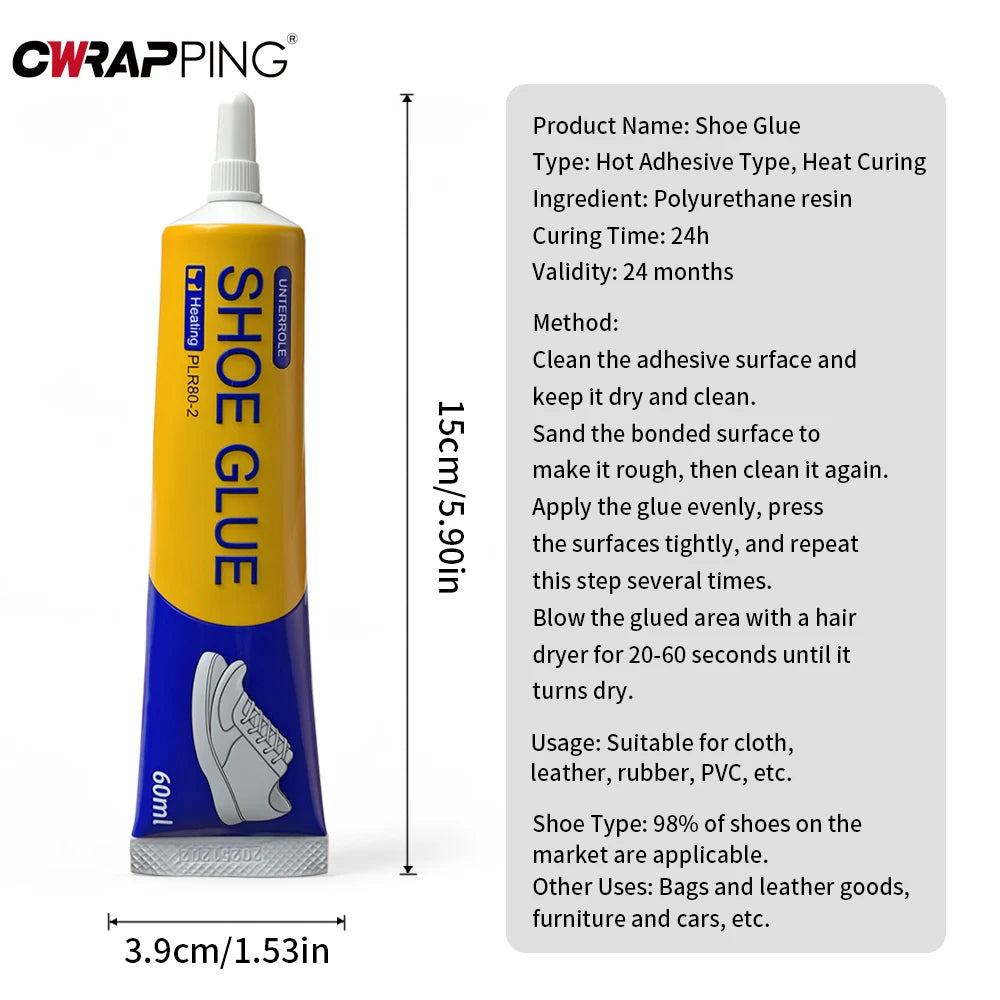 60ML Universal Waterproof Shoe Sealers Super Strong Shoe Glues DIY Repairing Adhesive for Sneakers Boot Leather Fast Repair Glue
