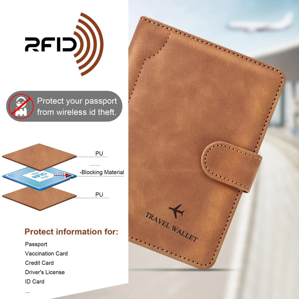 Passport Holder for Travel Essentials, Passport Wallet Cover Case for Travel Must Haves Accessories for Women and Men