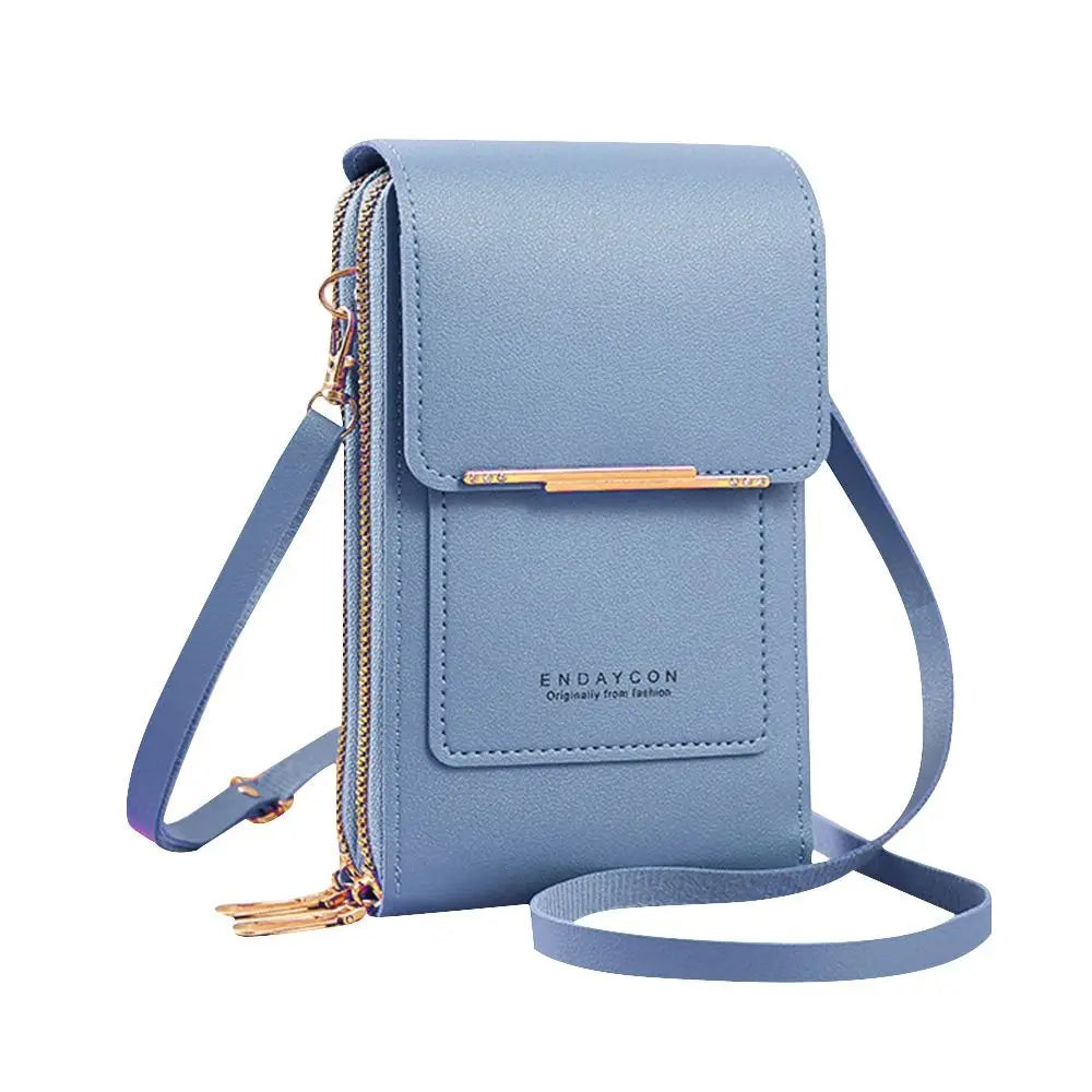 High Quality PU leather Crossbody Bags RFID Anti Theft Purse Bag Touch Screen Phone Bag Women Travel Smartphone Handbag