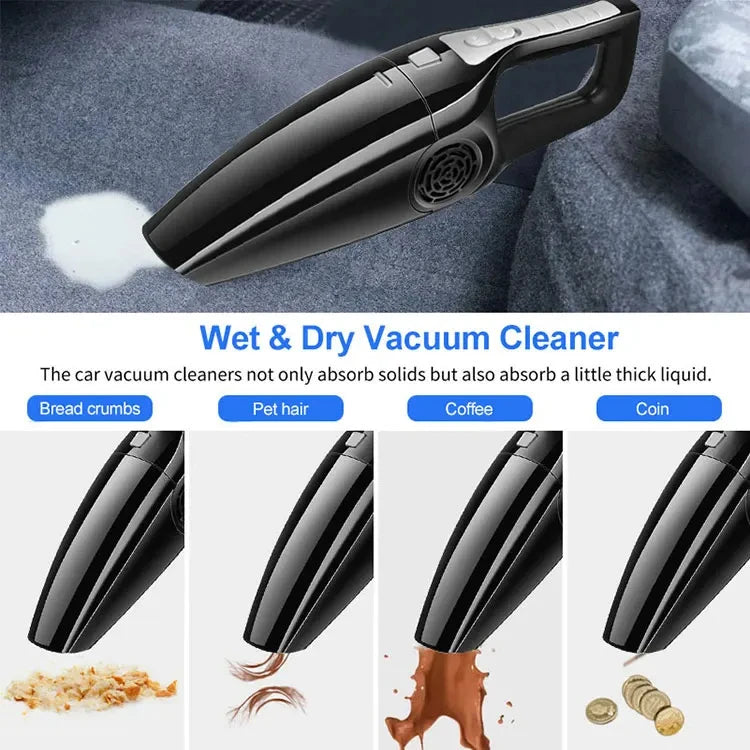 2000000PA 120W Wireless Car Vacuum Cleaner Multifunctional Portable High-Power Suction Blowing Integrated Cleaning Tool