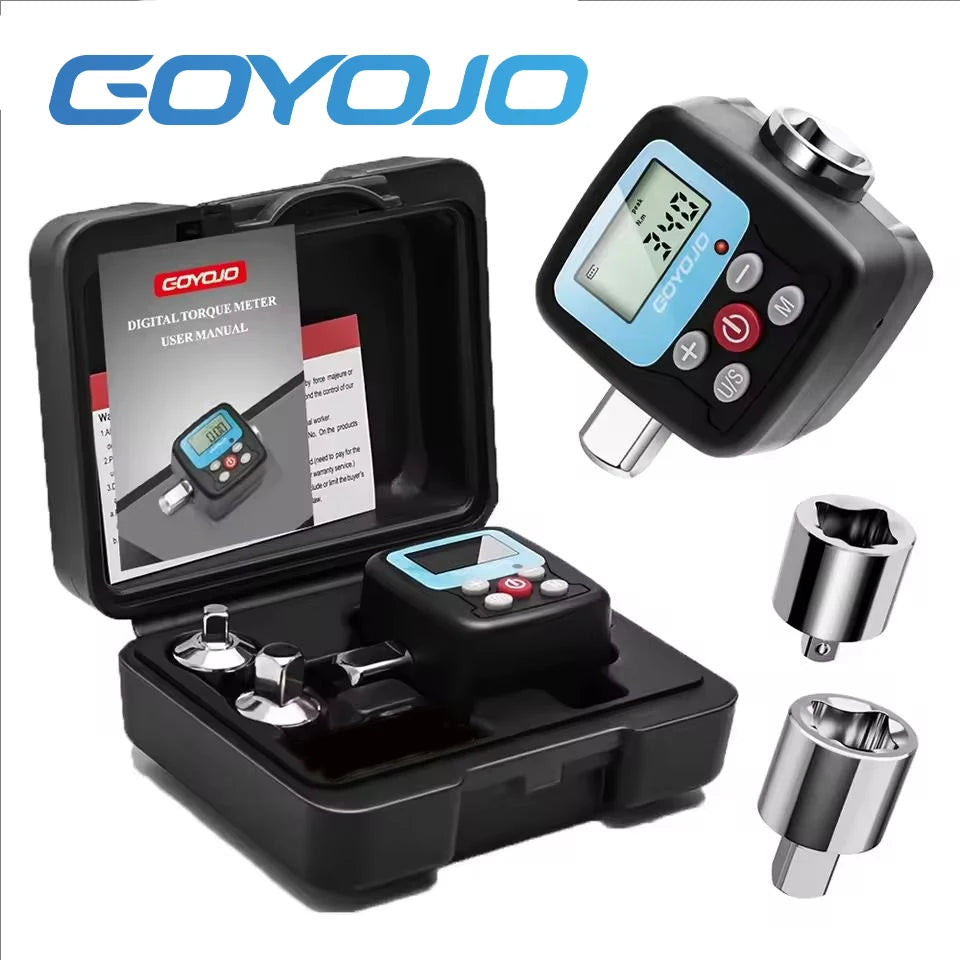 Precision Torque Wrench Adapter Electronic Torque Converter with Digital Display, 1/2", 1/4", 3/8" for Bicycles DIY Repairs