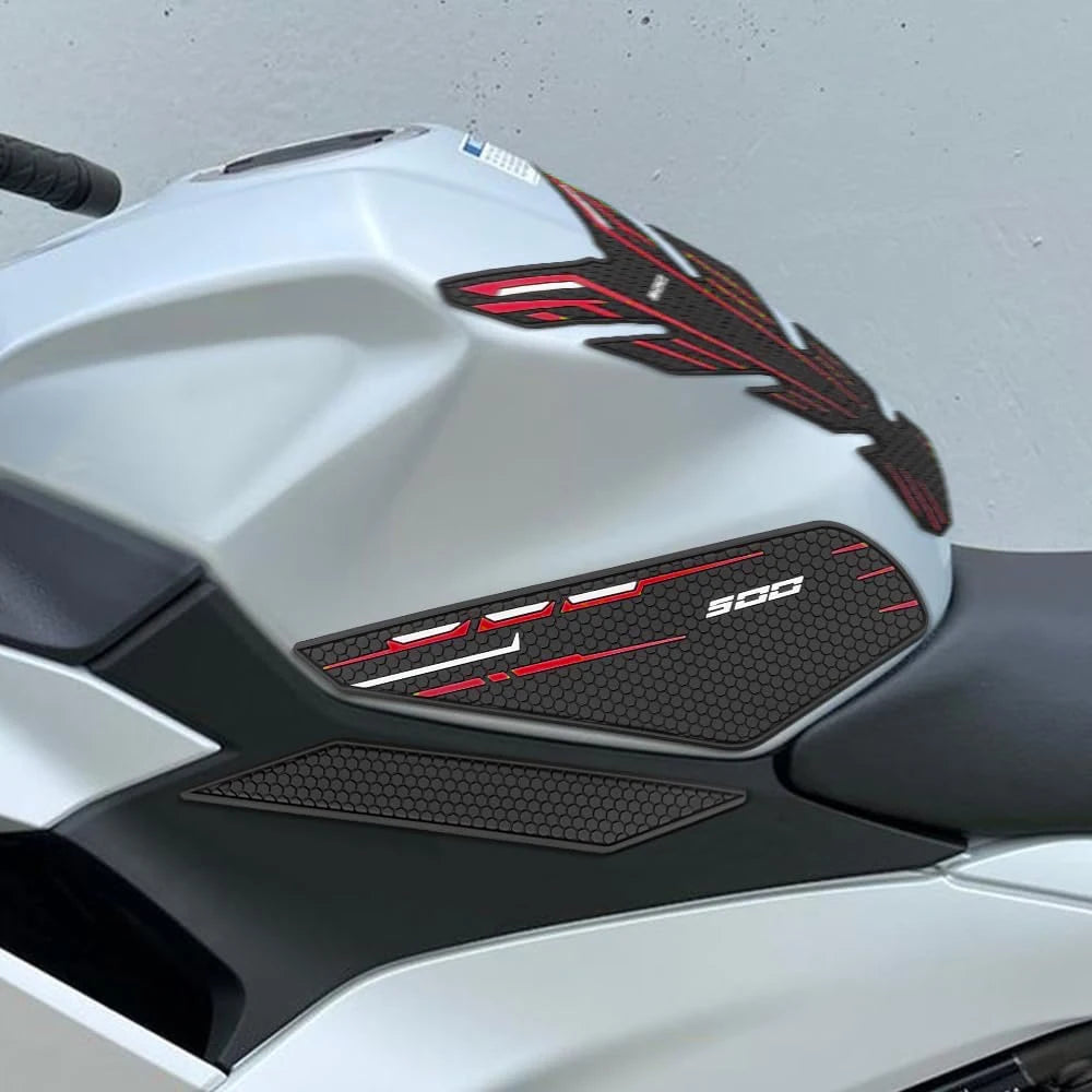 Ninja500 2025 Motorcycle Accessories Non-slip Side Fuel Tank Stickers Waterproof Pad Rubber Sticker For NINJA 500 SE 2024 2025